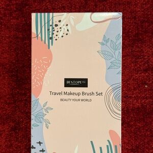 BESTOPE Travel Makeup Brush Set - Pink and Blue